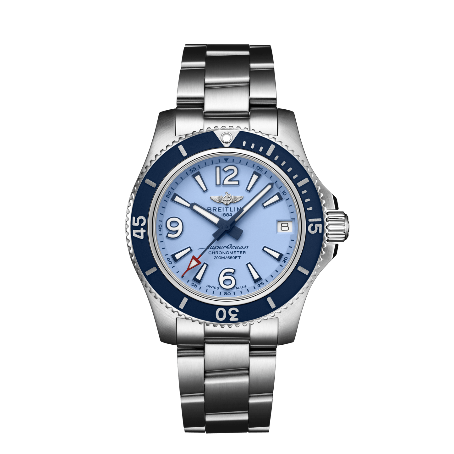 Breitling Superocean Automatic 36 Stainless Steel On Steel Bracelet Men's Watch A17316D81C1A1