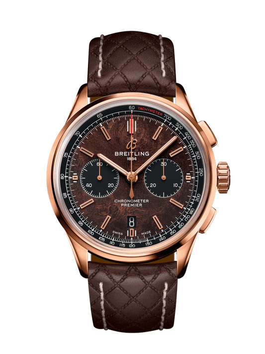 Breitling Premier B01 Chronograph 42 Bentley Centenary Limited Edition 18KT Red Gold On Strap Men's Watch RB01181A1Q1X1