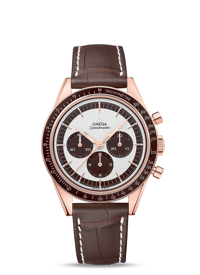 Omega Speedmaster Moonwatch Chronograph 39.7mm First Omega In Space Sedna Gold On Strap Men's Watch 311.63.40.30.02.001