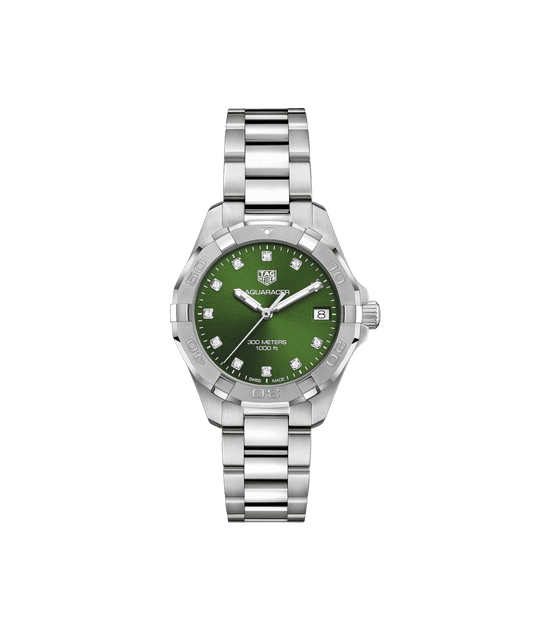 Tag Heuer Aquaracer Quartz 300M Stainless Steel Diamond Dial On Bracelet Ladies Watch WBD1316.BA0740