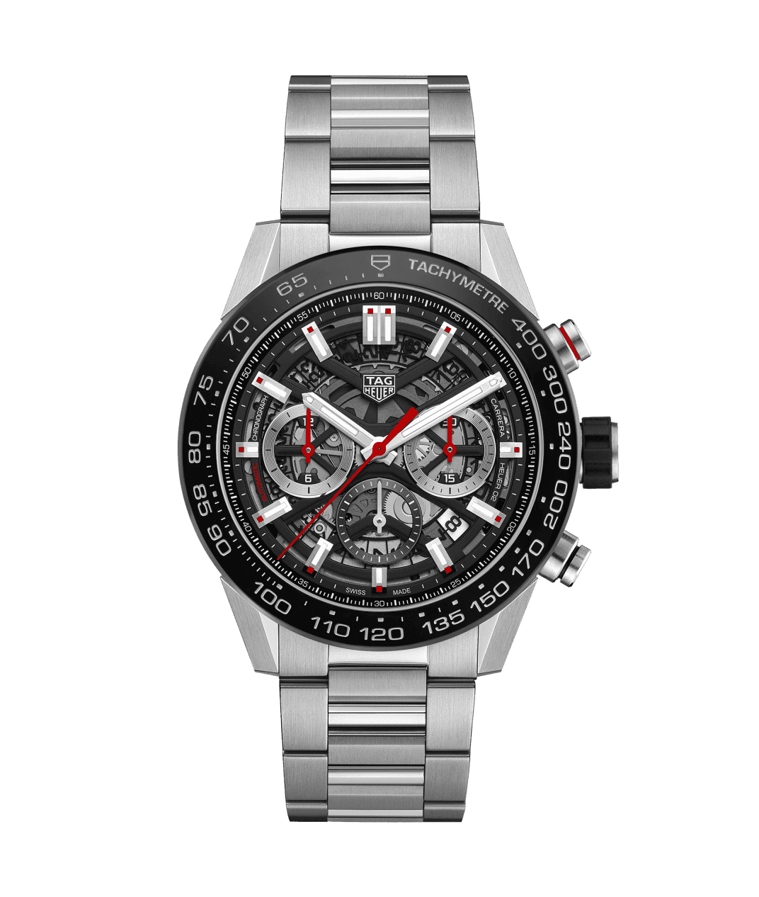 Tag Heuer Carrera Calibre Heuer 02 Automatic Chronograph Stainless Steel On Bracelet Men's Watch CBG2A10.BA0654