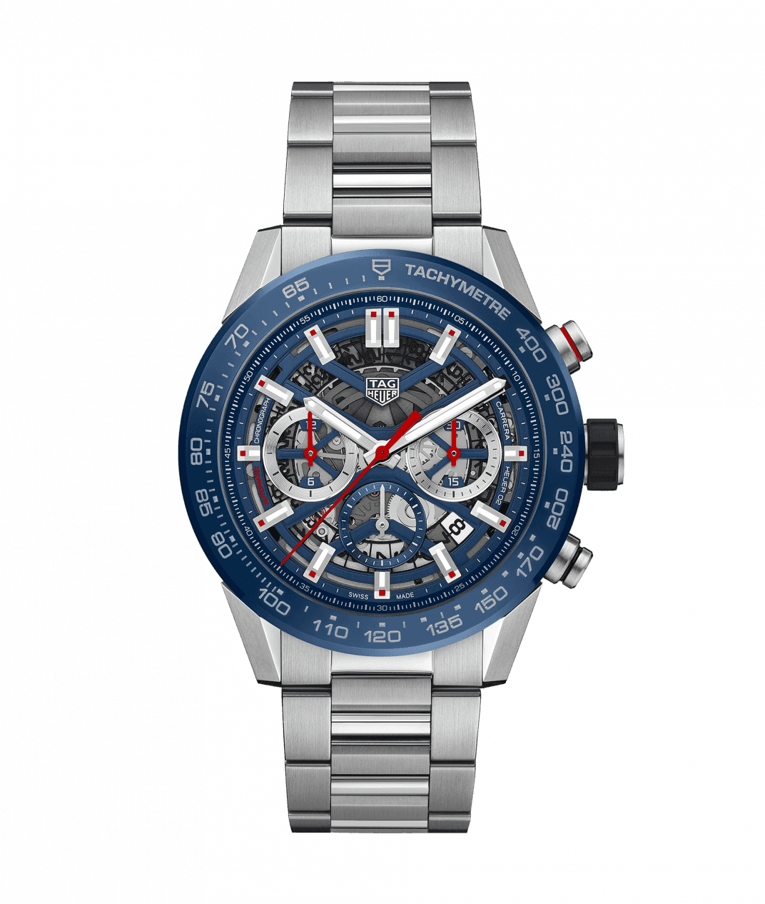 Tag Heuer Carrera Calibre Heuer 02 Automatic Chronograph Stainless Steel On Bracelet Men's Watch CBG2A11.BA0654