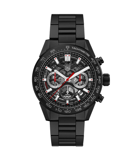 Tag Heuer Carrera Calibre Heuer 02 Automatic Chronograph PVD Black On Bracelet Men's Watch CBG2A90.BH0653