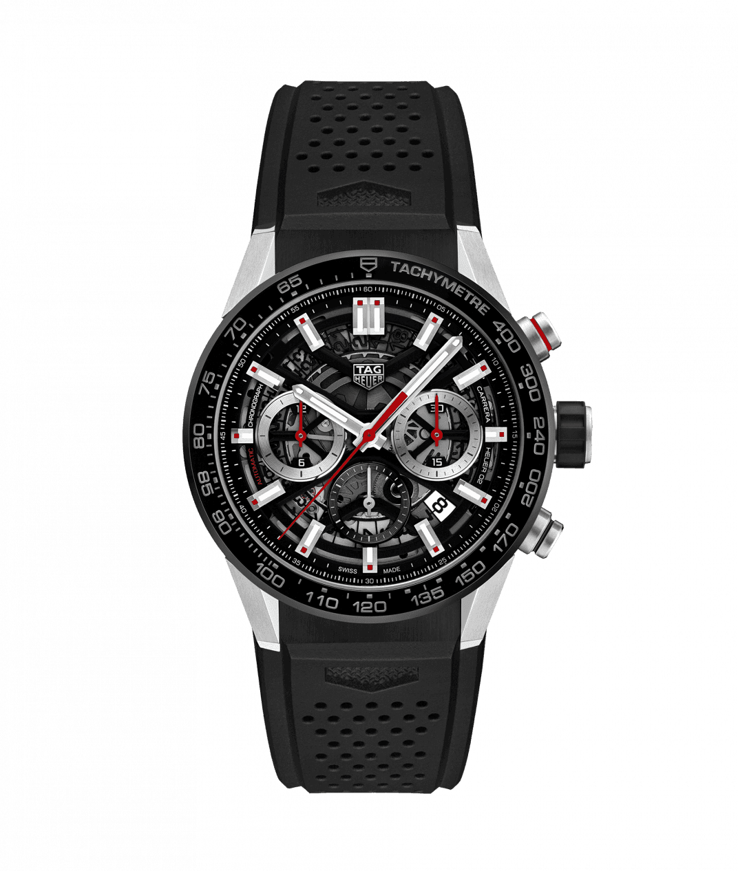 Tag Heuer Carrera Calibre Heuer 02 Automatic Chronograph Stainless Steel On Strap Men's Watch CBG2010.FT6143