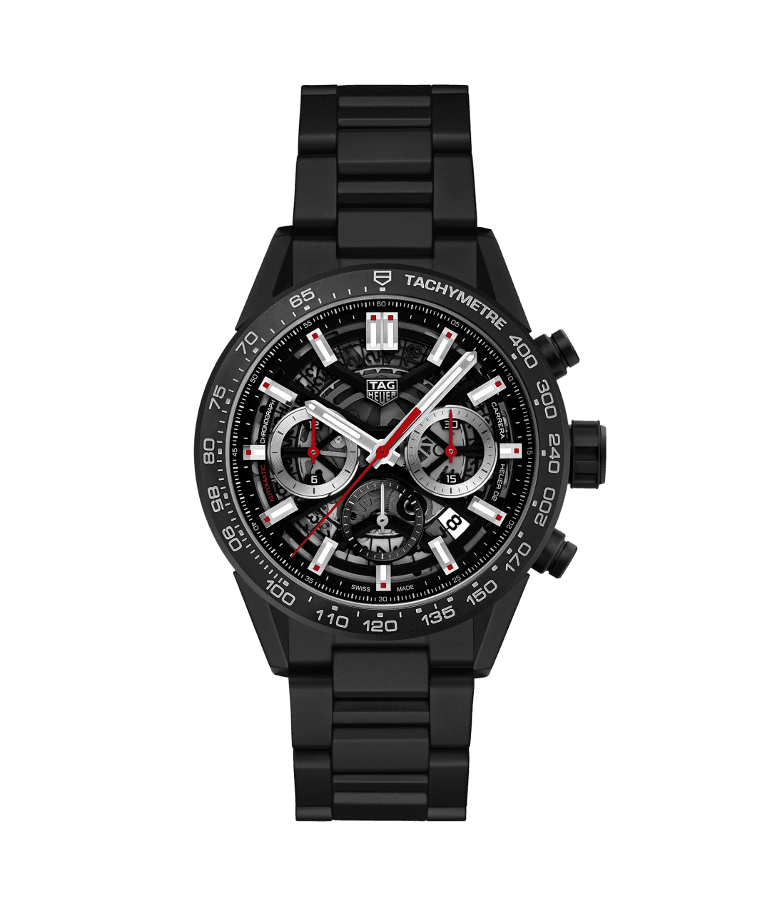 Tag Heuer Carrera Calibre Heuer 02 Automatic Chronograph PVD Black On Bracelet Men's Watch CBG2090.BH0661