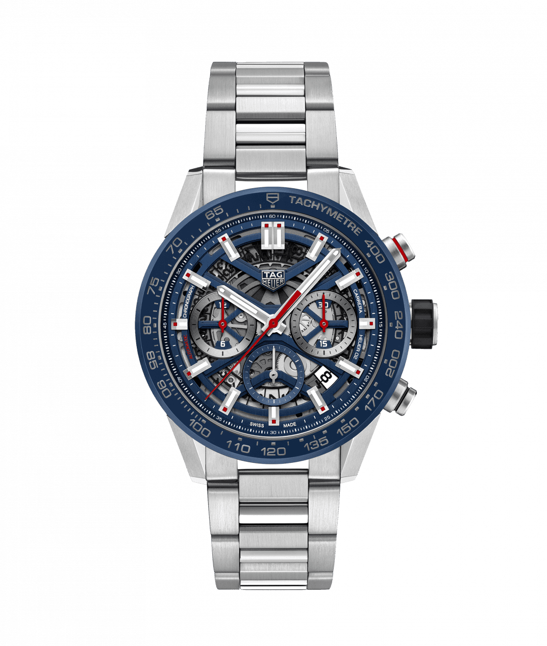 Tag Heuer Carrera Calibre Heuer 02 Automatic Chronograph Stainless Steel On Bracelet Men's Watch CBG2011.BA0662