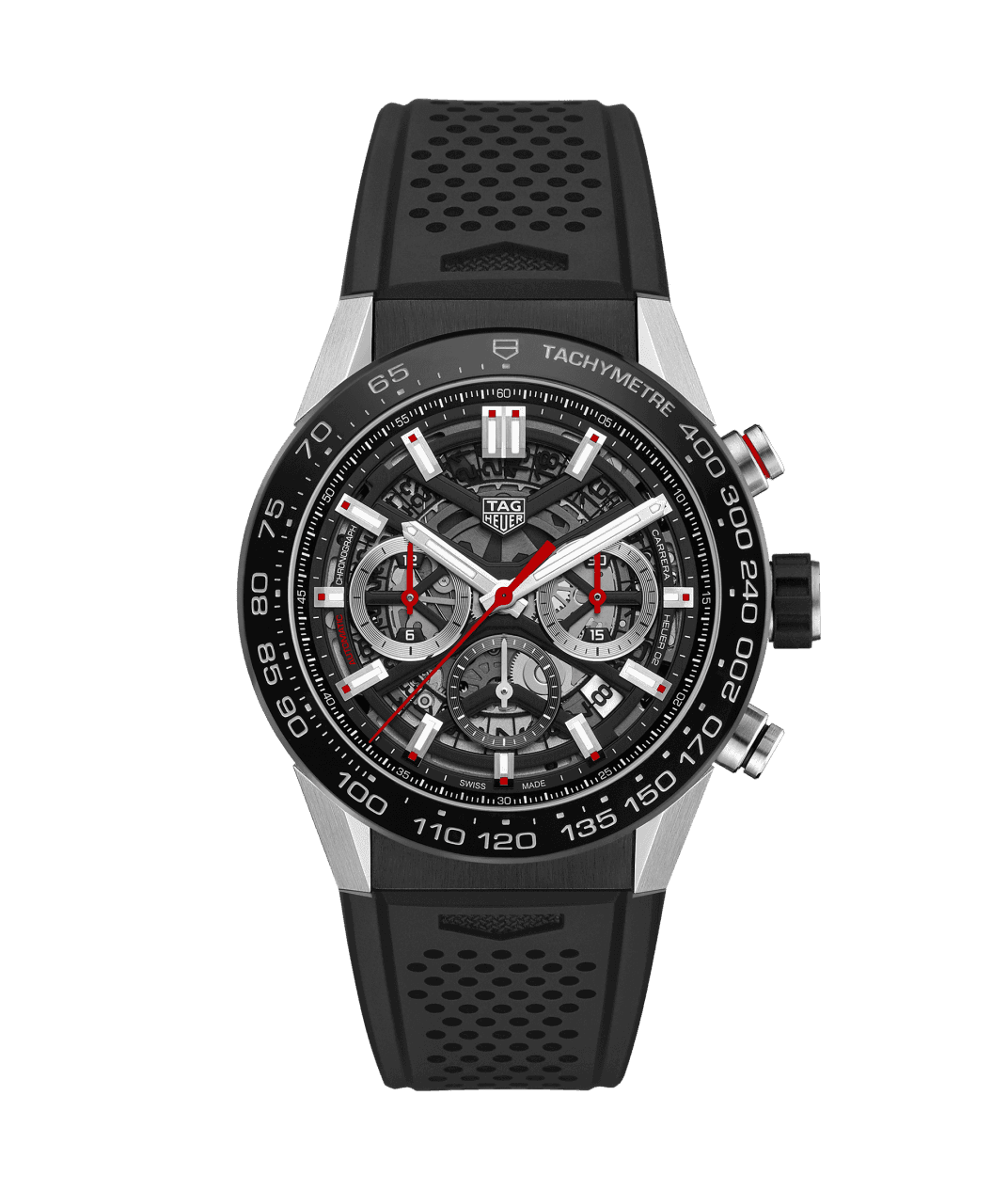 Tag Heuer Carrera Calibre Heuer 02 Automatic Chronograph Stainless Steel On Strap Men's Watch CBG2A10.FT6168