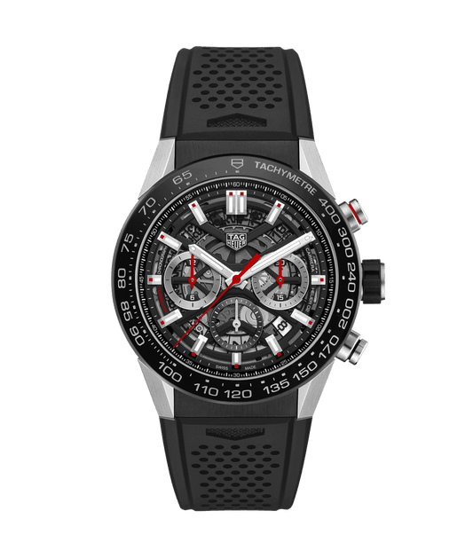 Tag Heuer Carrera Calibre Heuer 02 Automatic Chronograph Stainless Steel On Strap Men's Watch CBG2A10.FT6168