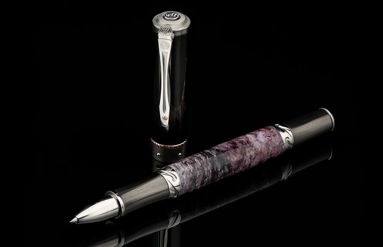 William Henry Cabernet Amethyst RB8 Roller Ball Pen Edition Of 250 Pieces