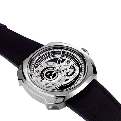 SevenFriday Q Series Automatic Stainless Steel Silver Dial On Strap Men's Watch Q1/1