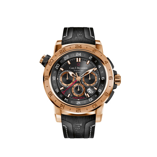 Carl F. Bucherer Patravi TravelTec II 18kt Rose Gold On Strap Men's Watch 00.10633.03.33.02