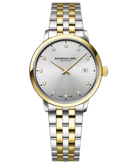 Raymond Weil Toccata 29mm Two-Tone Diamond Dial On Bracelet Ladies Watch 5985-STP-65081