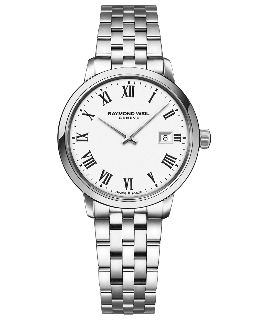 Raymond Weil Toccata 29mm Stainless Steel White Dial On Bracelet Ladies Watch 5985-ST-00300