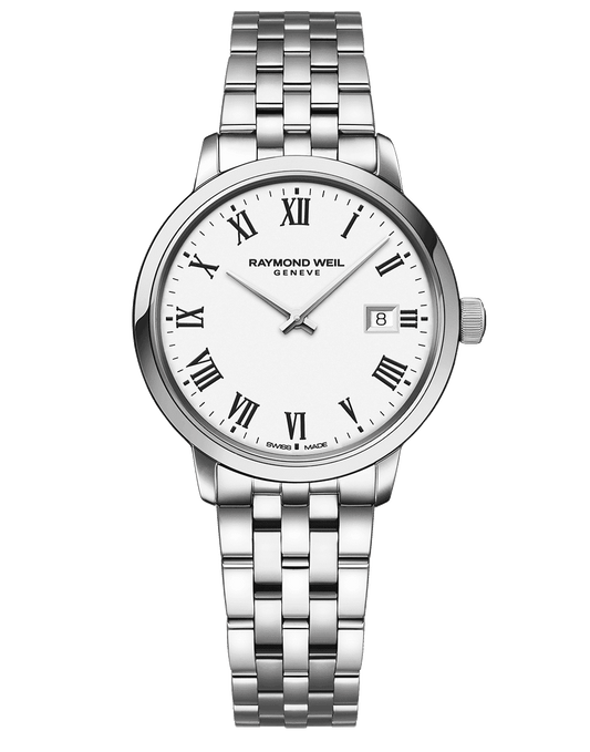 Raymond Weil Toccata 29mm Stainless Steel White Dial On Bracelet Ladies Watch 5985-ST-00300