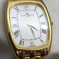 Pre-Owned Baume & Mercier Classic Driver Yellow Gold Quartz On Bracelet MV045096