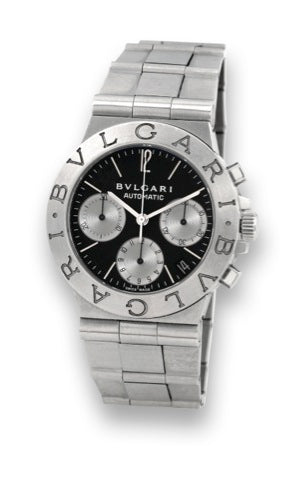 Pre-Owned Bvlgari Diagono Chrono Stainless Steel On Bracelet CH35S