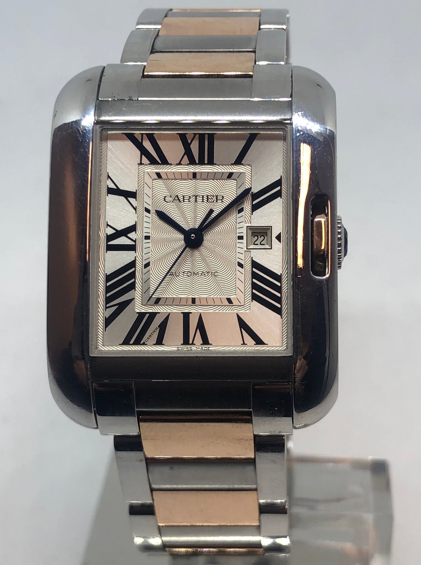 Pre-Owned CARTIER Tank Anglaise Large Automatic Steel & Rose Gold W5310037 (W5310007)