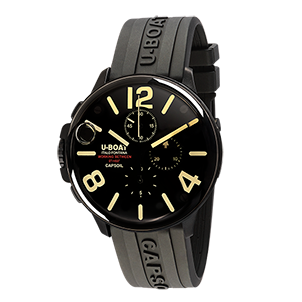 U-Boat Capsoil Chrono DLC on Rubber strap 8109/B