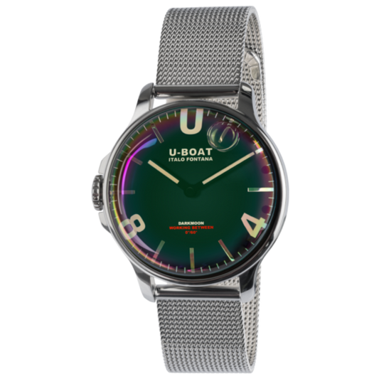 U-Boat DARKMOON 38 SS on Stainless Steel Mesh Bracelet 8471/MT