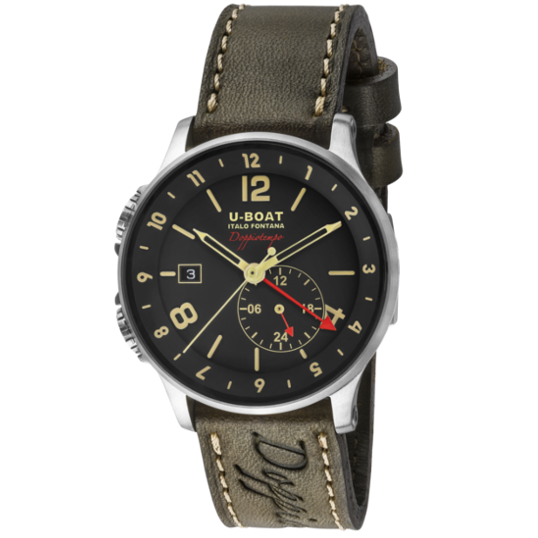 U-Boat 1938 Doppiotempo on Leather Strap 8400/A