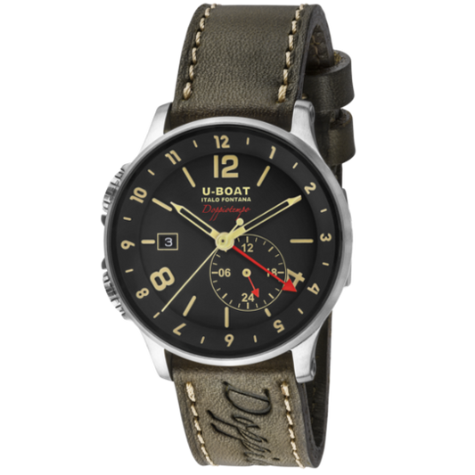 U-Boat 1938 Doppiotempo on Leather Strap 8400/A