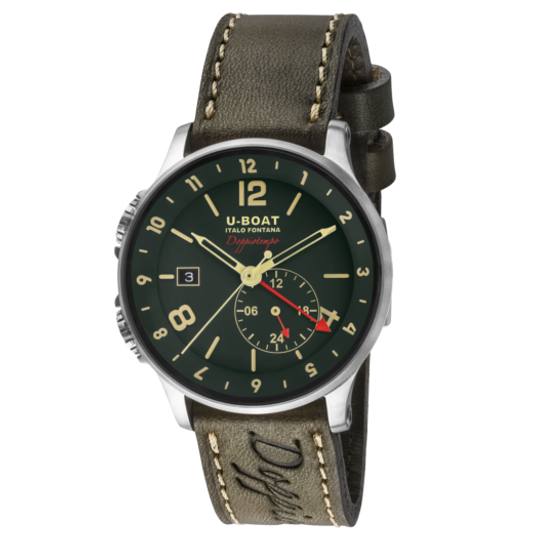 U-Boat 1938 Doppiotempo GR on Leather Strap 8500