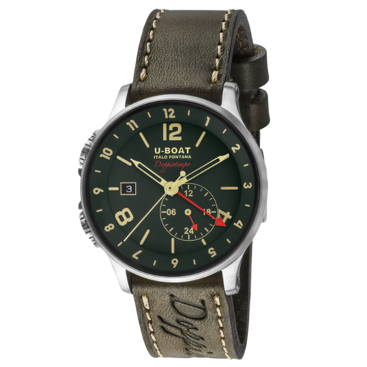 U-Boat 1938 Doppiotempo GR on Leather Strap 8500