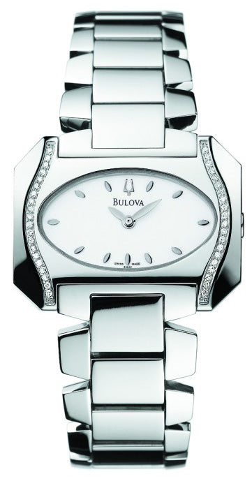 Bulova Women's Swiss Made Diamond Stainless Steel 63R41