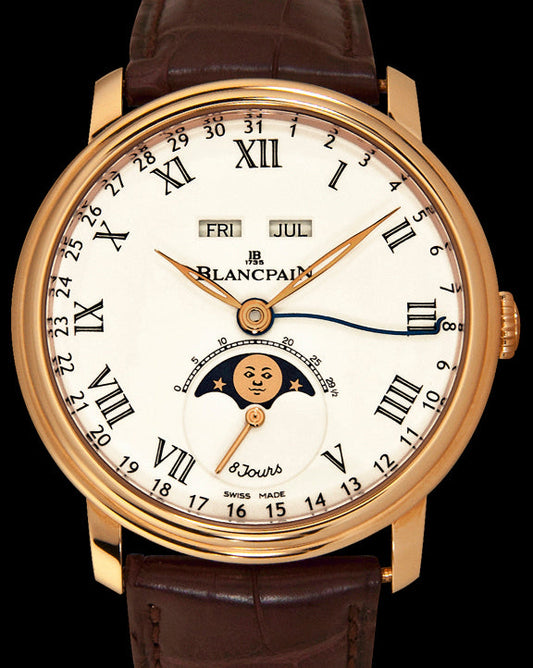 Blancpain Villeret Complete Calendar Automatic Moonphase 18kt Rose Gold 6639-3631-55B