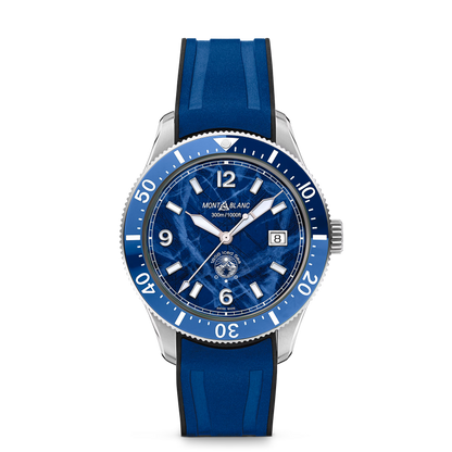 Montblanc Iced Sea Automatic Date - Steel - Ceramic - Blue - Montblanc® US MB129370