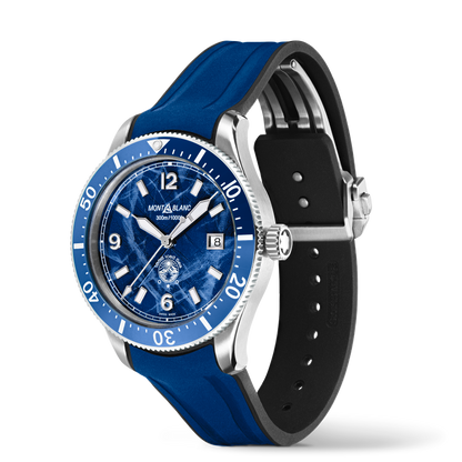 Montblanc Iced Sea Automatic Date - Steel - Ceramic - Blue - Montblanc® US MB129370