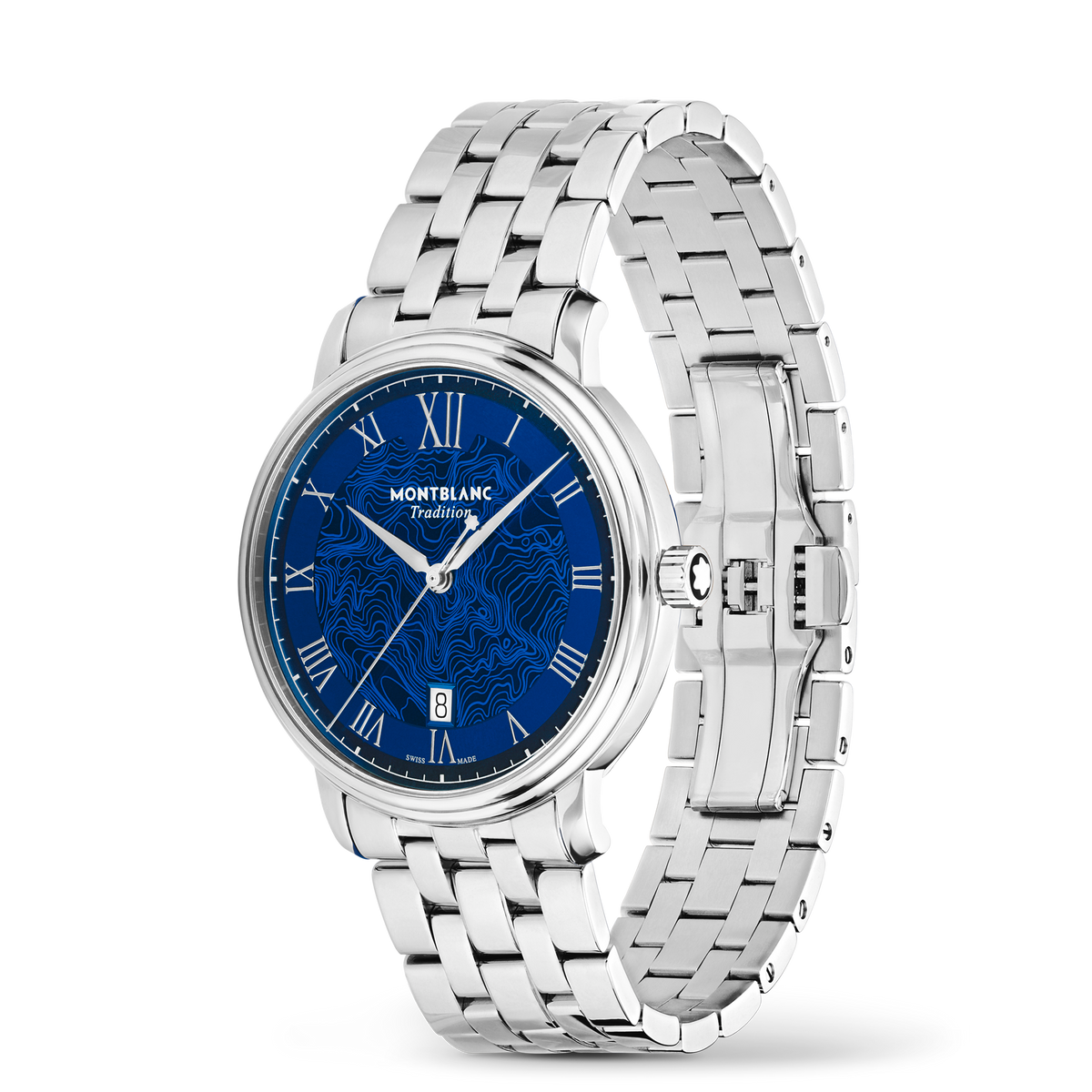 Montblanc Tradition Automatic Date 40 mm - Steel - Blue - Montblanc® US MB131275