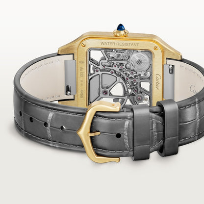 Cartier Santos-Dumont skeleton watch equipped with a micro-rotor WHSA0043