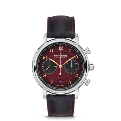 Montblanc Star Legacy Chronograph 42 mm Limited Edition - 1786 pieces - Steel - Burgundy - Montblanc® US MB133245