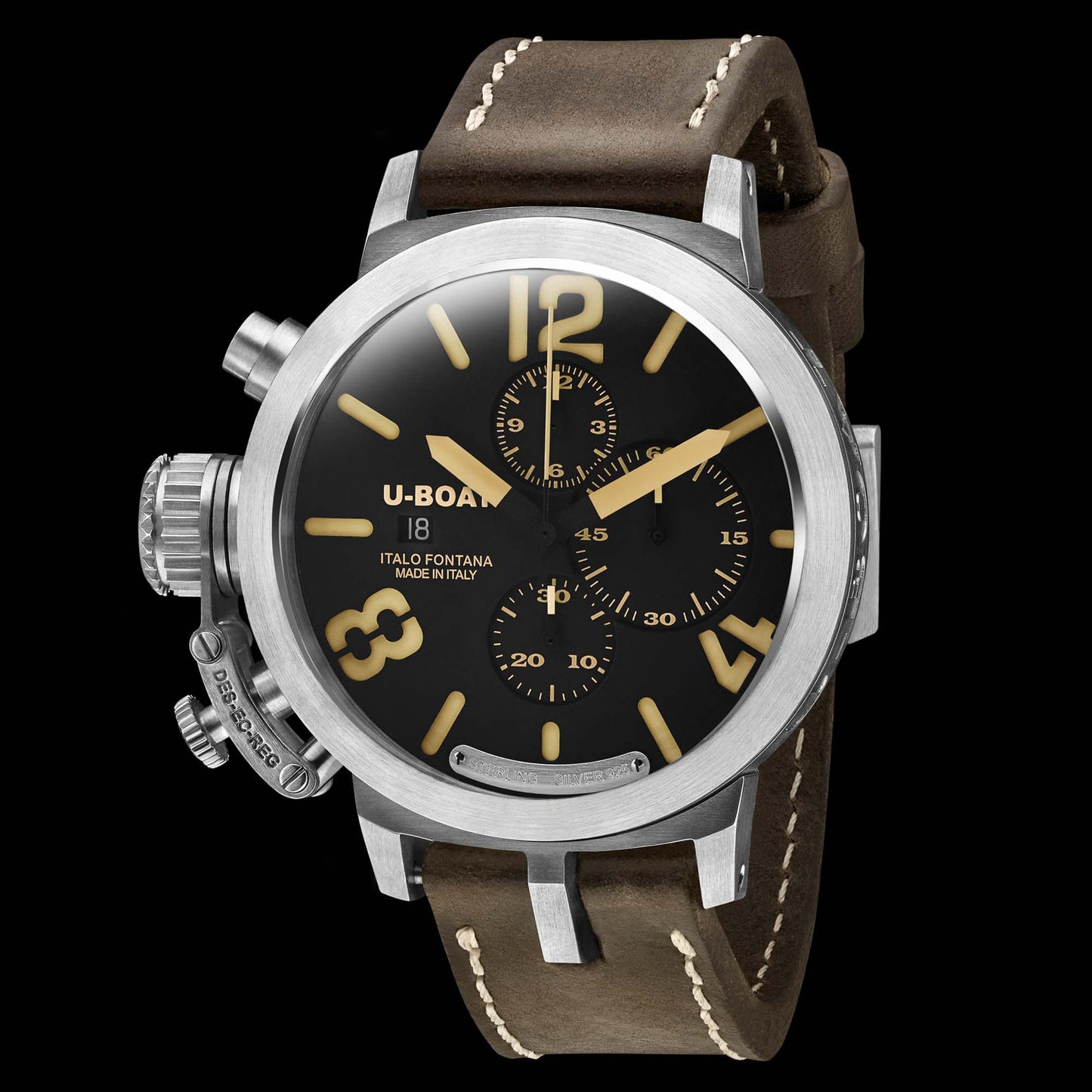 U-Boat Classico 48 Chrono 925 Black/Beige 7453