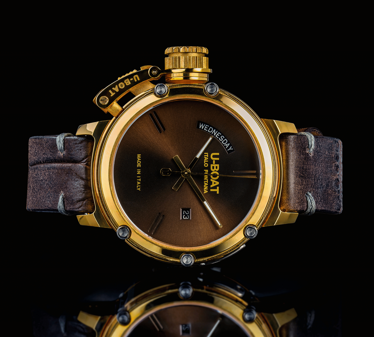 U-Boat CHIMERA DAY DATE UNICO BROWN - U-Boat 7538/BROWN/U