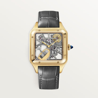 Cartier Santos-Dumont skeleton watch equipped with a micro-rotor WHSA0043