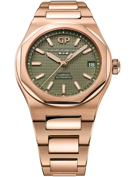 Laureato 42mm Pink Gold Sage Green