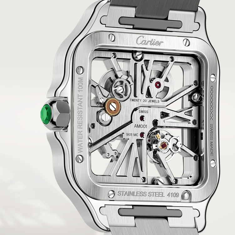 Cartier Santos de Cartier skeleton watch WHSA0028