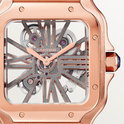 Cartier Santos de Cartier skeleton watch WHSA0016