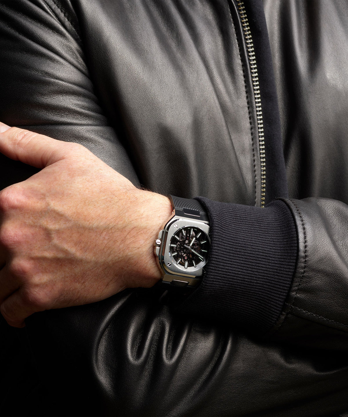 Bell & Ross Watch BR 05 SKELETON NIGHTLUM BR05A-BL-SK-ST/SRB