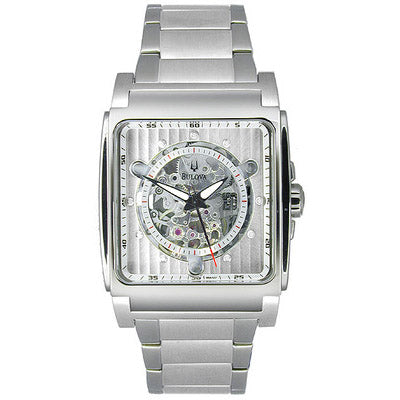 Bulova Men's Automatic White Dial Bracelet Watch #96A107