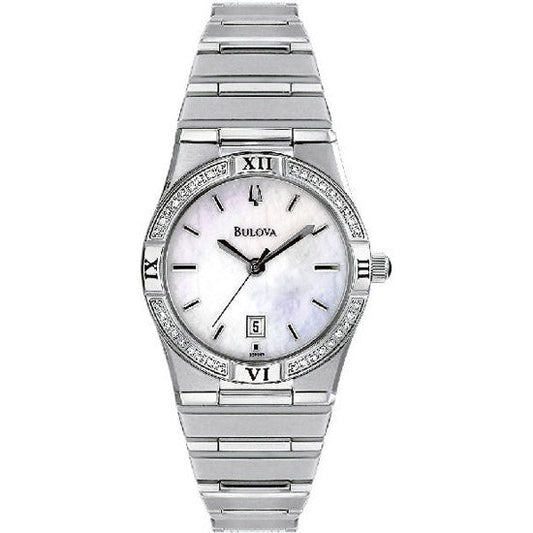 Bulova Women's Diamond Case Calendar Watch #96R009