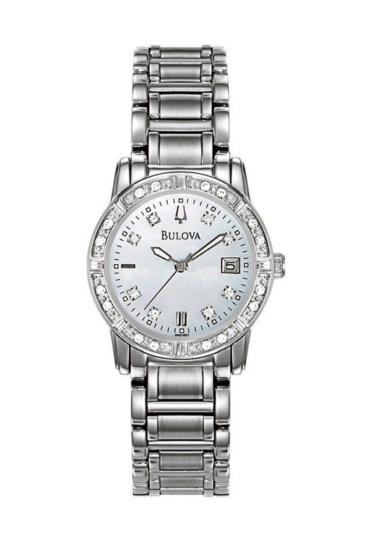 Bulova Women's Diamond Accented Calendar Watch #96R105