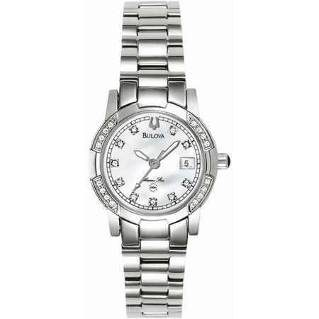 Bulova Women's Marine Star Diamond Bezel Watch #96R42