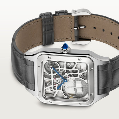 Cartier Santos-Dumont skeleton watch equipped with a micro-rotor WHSA0032