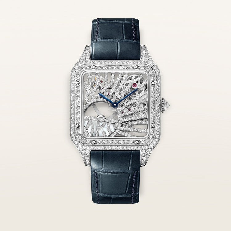 Cartier Santos-Dumont skeleton watch HPI01826