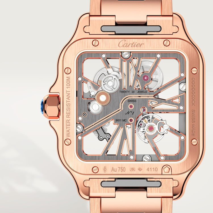 Cartier Santos de Cartier skeleton watch WHSA0016