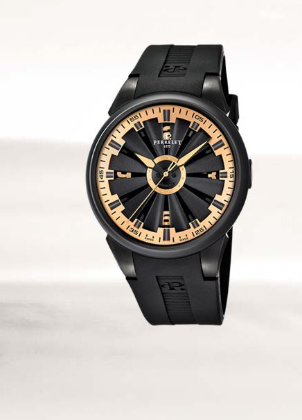 Perrelet Turbine Automatic PVD Black/Gold Dial A1047/10