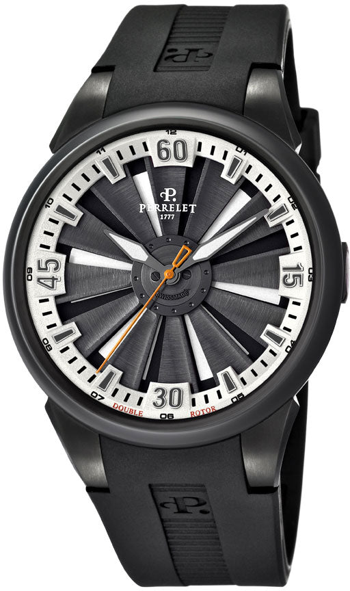 Perrelet Turbine Automatic PVD Black/Silver Dial A1047/4